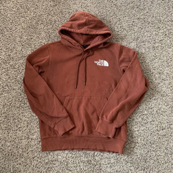 The North Face Mens Rust Red Pullover Hoodie Size S - Picture 1 of 8